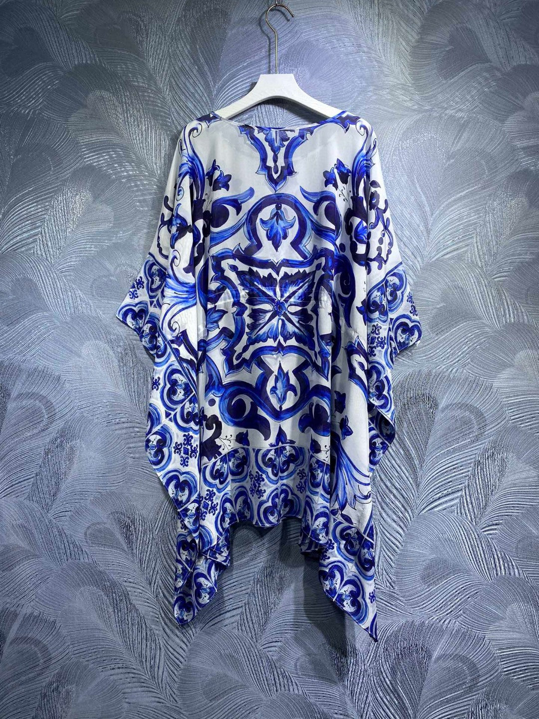 Luxury Designer Women Summer Print Silk Short Kaftan Dress 2023 Runway Fashion