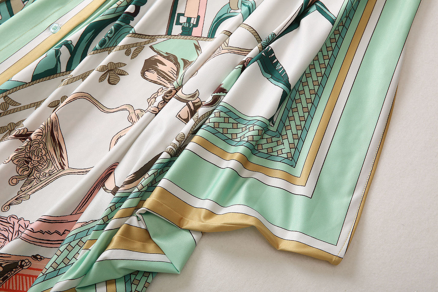 HIGH QUALITY Designer Inspired Summer Women Long Green Beach Kaftan Dress Casual Print Cardigan Long Outerwear in Oversize
