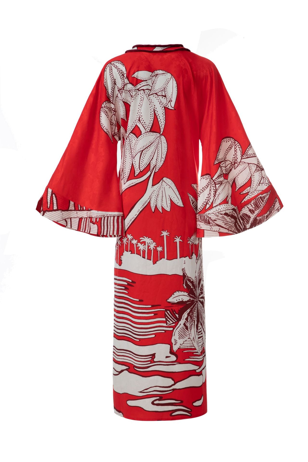 Women Casual Loose Printed Jacquard Kaftan Long Dress