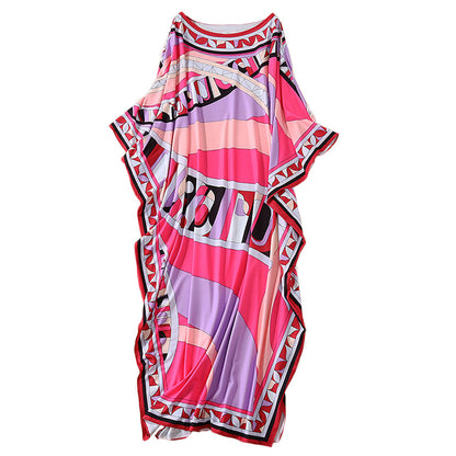 High Quality Women Dress Luxury Designer Arab Kaftan Long Dress Autumn Fashion Bohemian Print Loose Elegant Maxi Dress