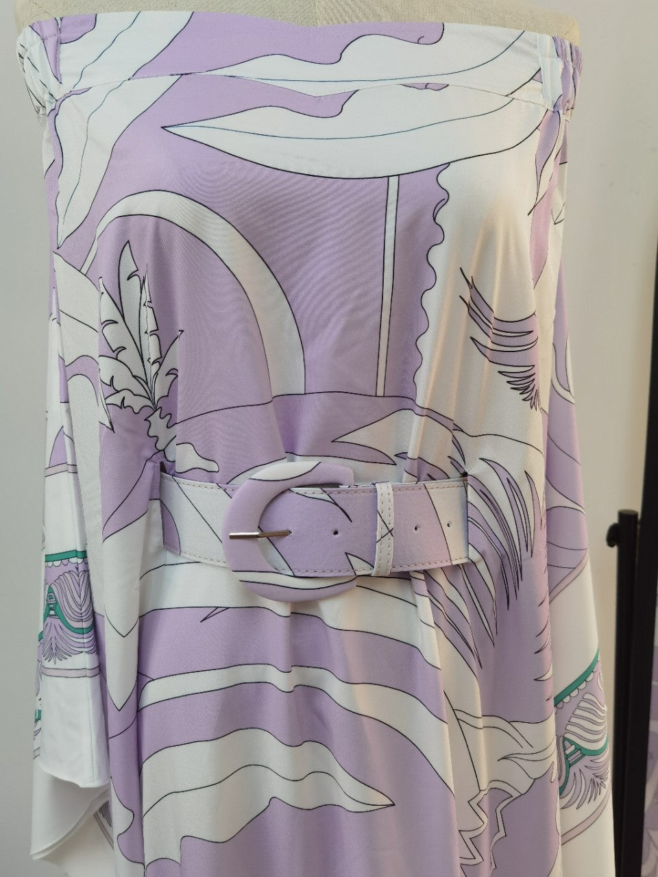 Designer Inspired Print Off shoulder Kaftan Dress High Quality