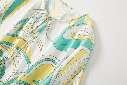 Designer Inspired Women Summer Print Cover-up Caftan Maxi Dress in Plus Size