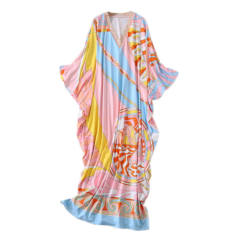 Maxi Dress Plus Size For Women Loong Sleeves Designer Dress Runway Fashion High Quality Kaftan Dress