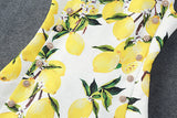 Women Summer Lemon-Print mini Dress from designer inspired runway fashion